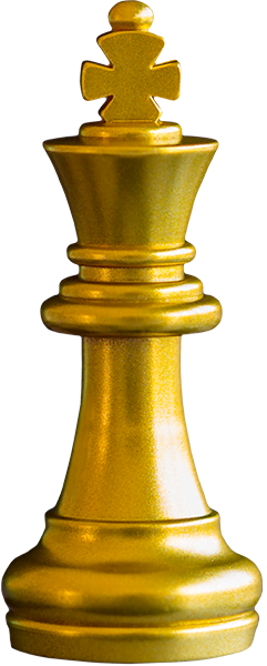 A gold chess piece - king