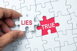 lies and truth on puzzle pieces