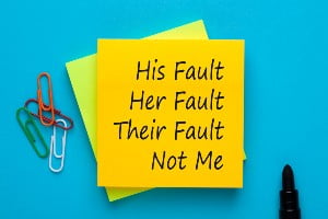 post-it note about fault