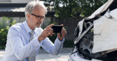 taking smartphone picture of crash damage